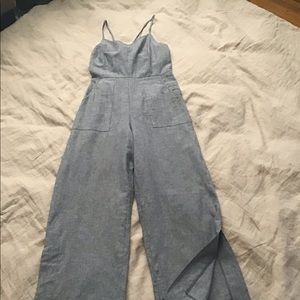 Lucky blue and white stripe jumpsuit. Size 10